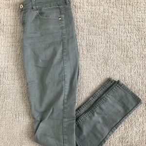 Olive green skinny jeans